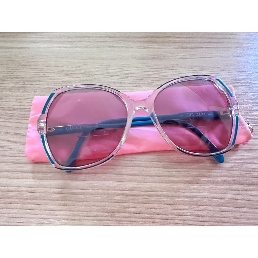 Vintage Gucci GG2102 Blue Sunglasses Eyewear